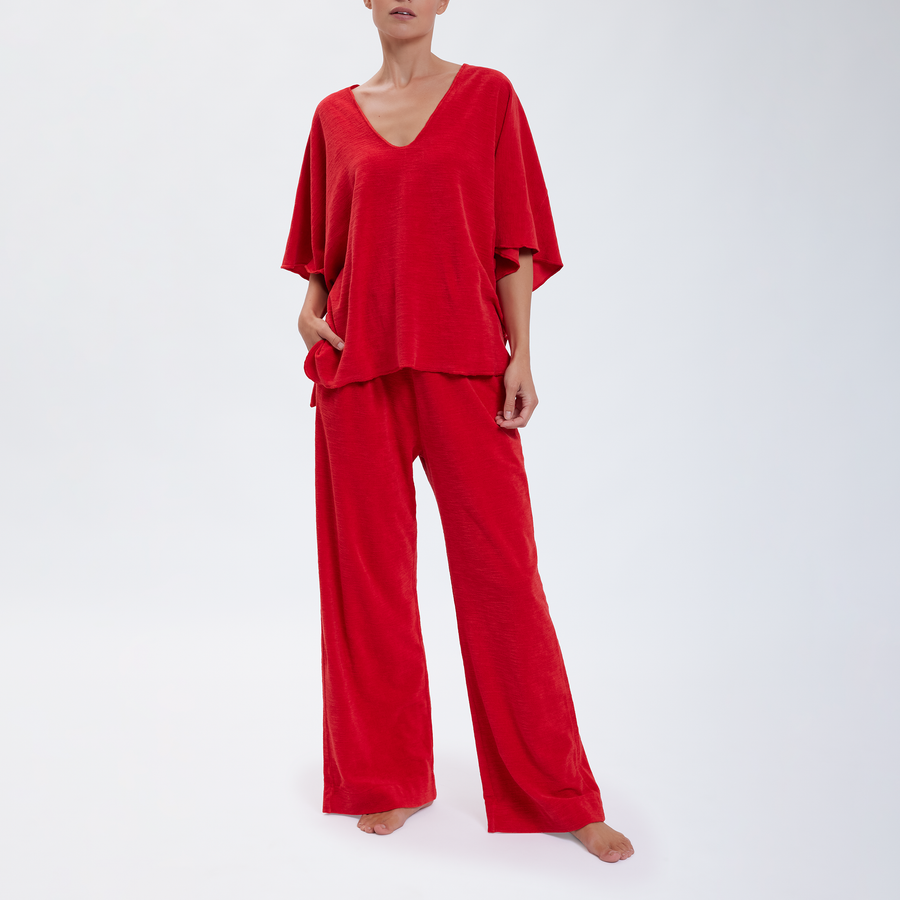 Speezys Kaftan Top Fire Red