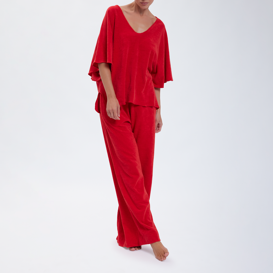 Speezys Kaftan Top Fire Red