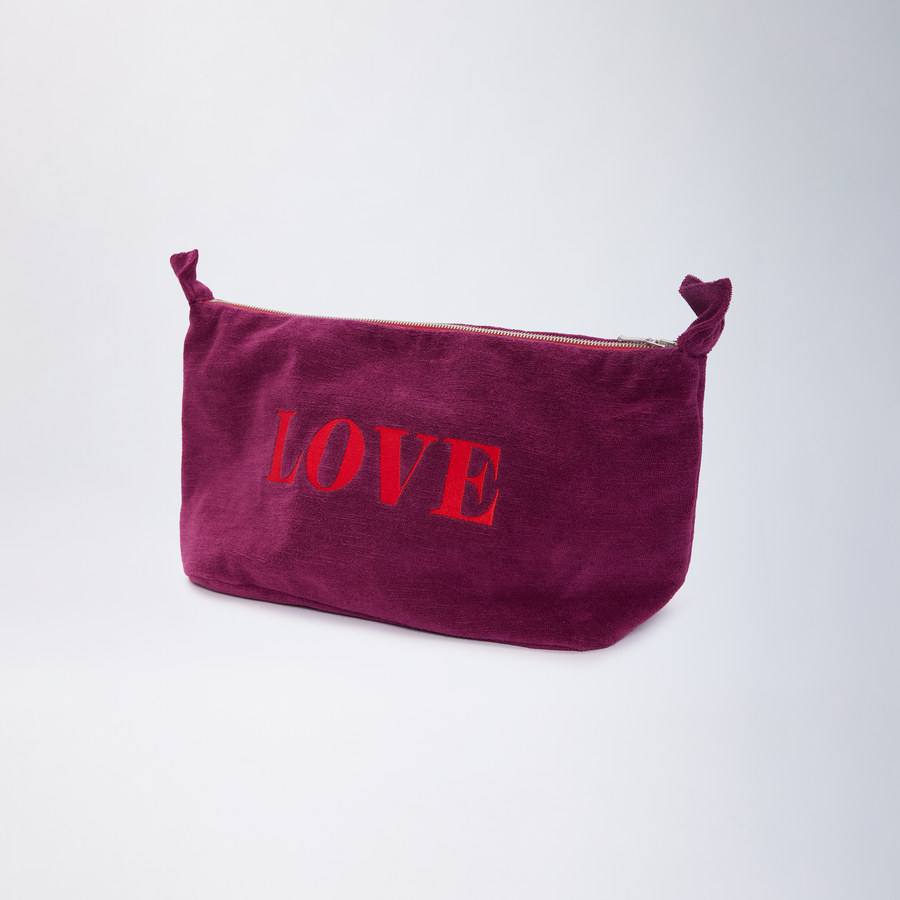 Speezys Zip Pouch Aubergine Shade | LOVE Embroidery Limited Edition